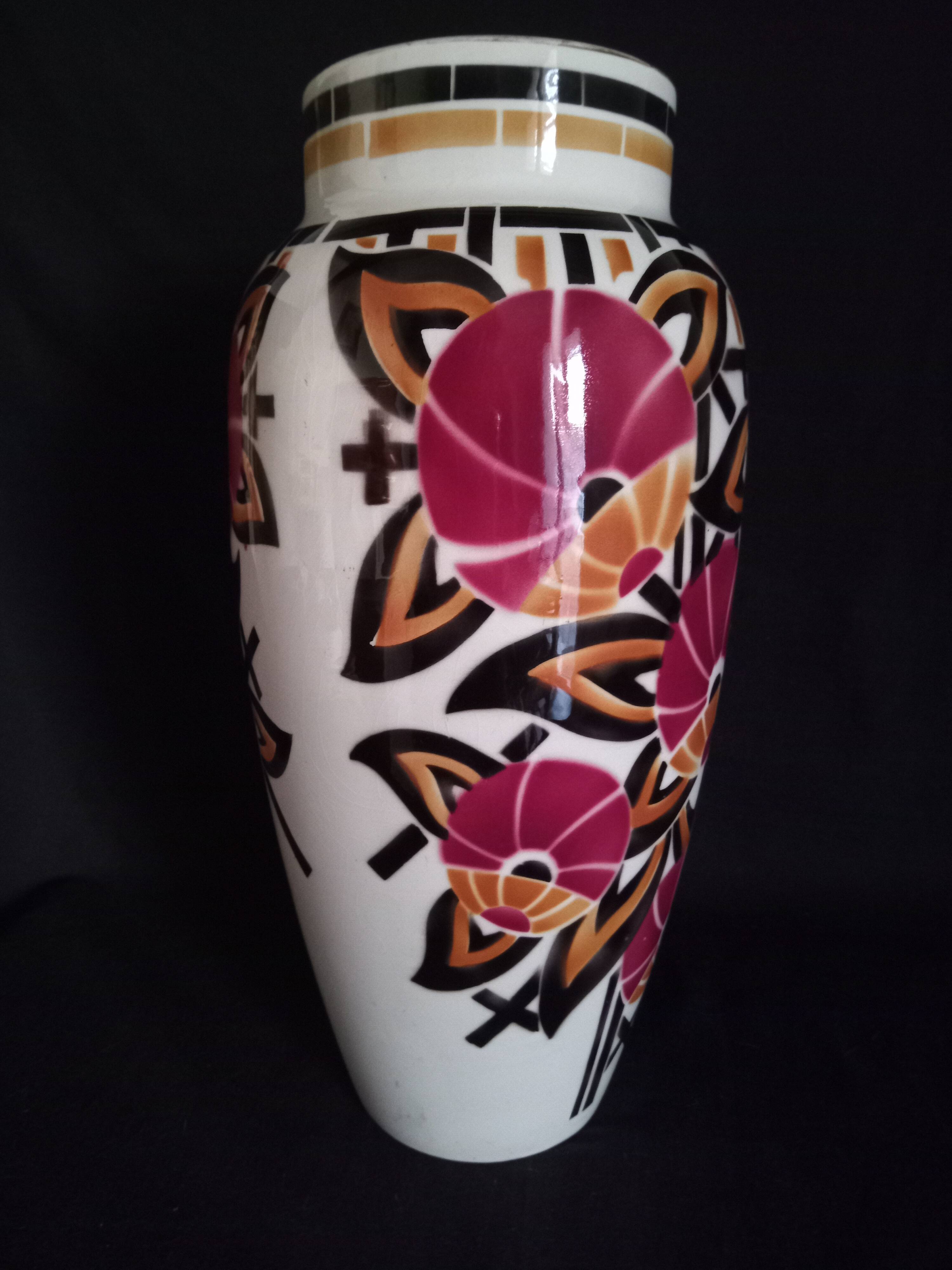 Keller & Guérin Luneville - Art Deco vase model "Pergola"