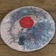 Colorful enameled metal centerpiece 1970