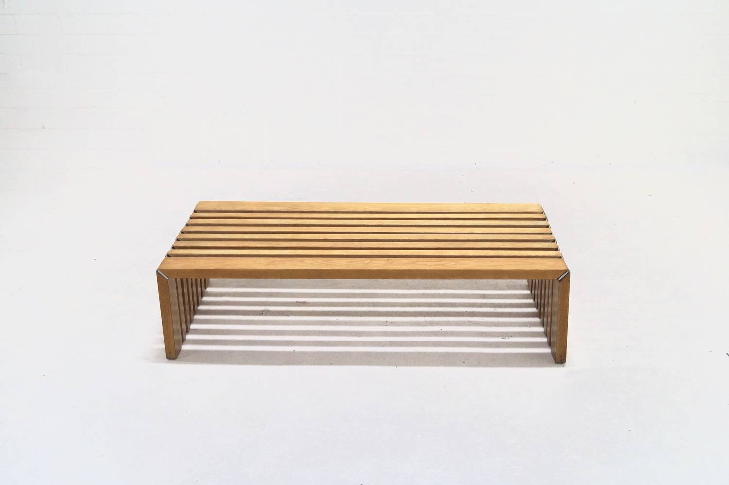 Wood slat bench Walter Antonis for Arspect 1970's