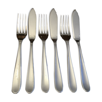 6 cutlery in poisson christofle dax