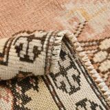 4x7 Cream & Brown Turkish Vintage Rug 120x211Cm SK 22198