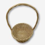 Wicker basket a handle