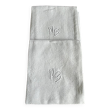 2 old napkins monogram NB