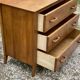 Commode pieds compas vintage 1960 bois clair