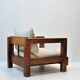 Solid oak seating ensemble rebuilt in 100% virgin wool — two sofas and loun