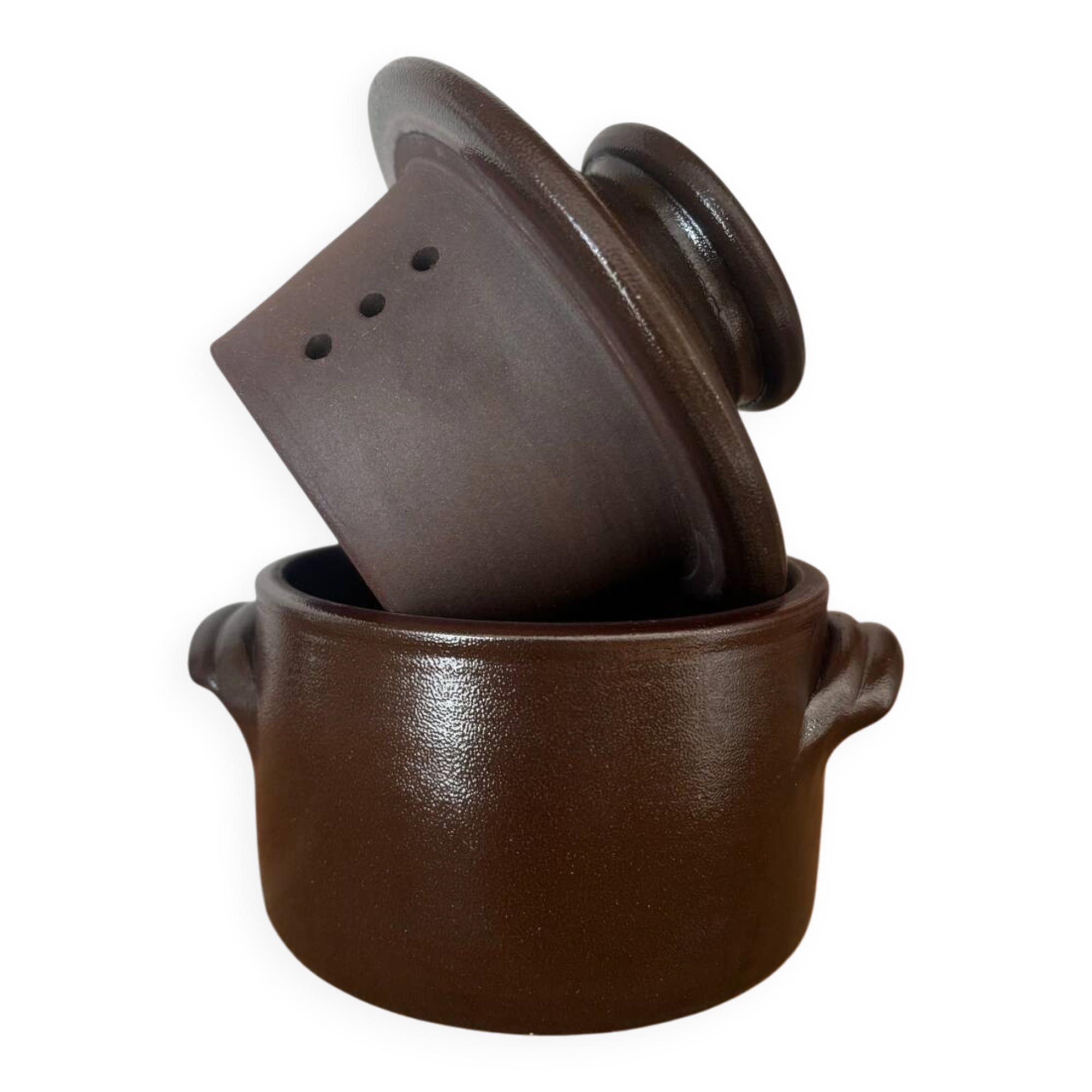 Water butter dish glazed stoneware