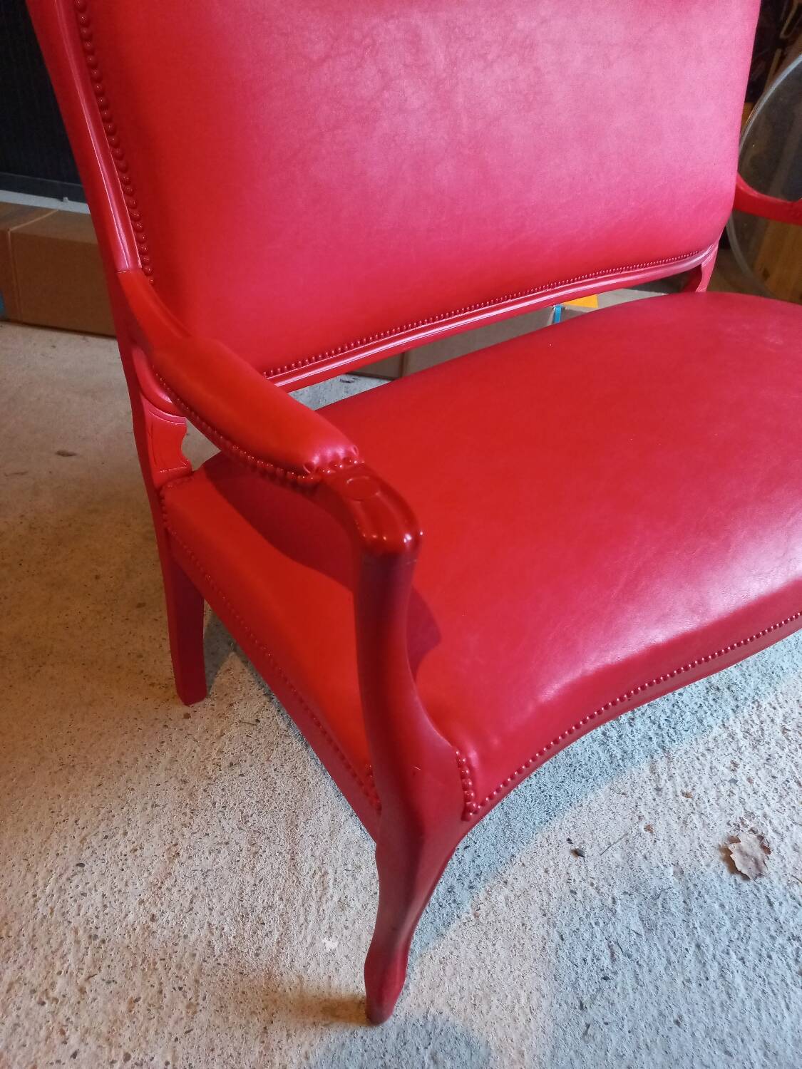 Louis XV red canapé 15