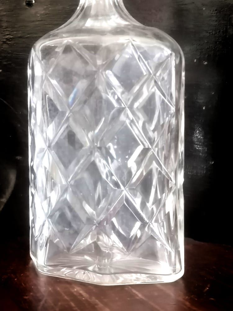 Napoleon III style cut whisky decanter