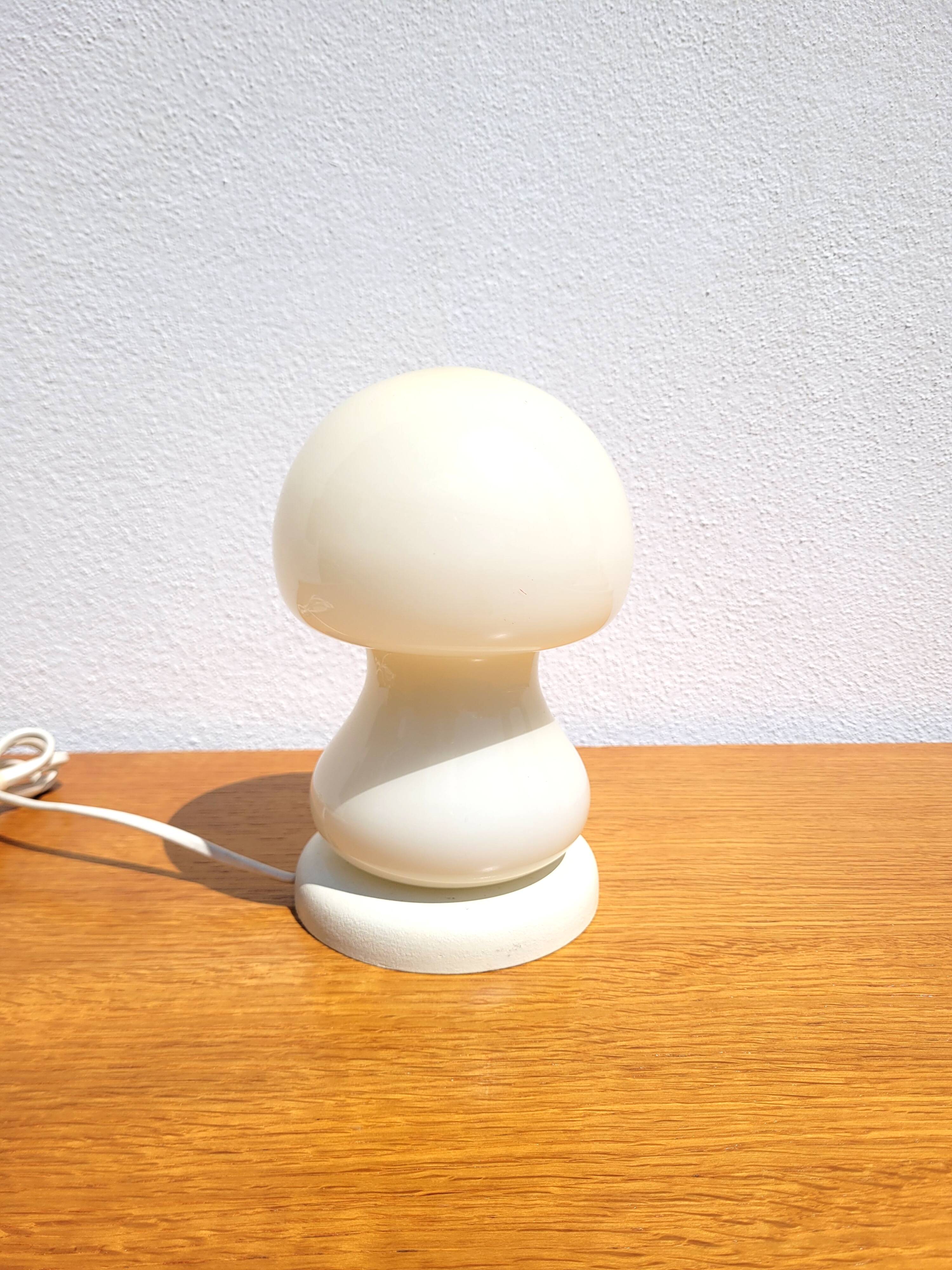 Vintage glass mushroom lamp