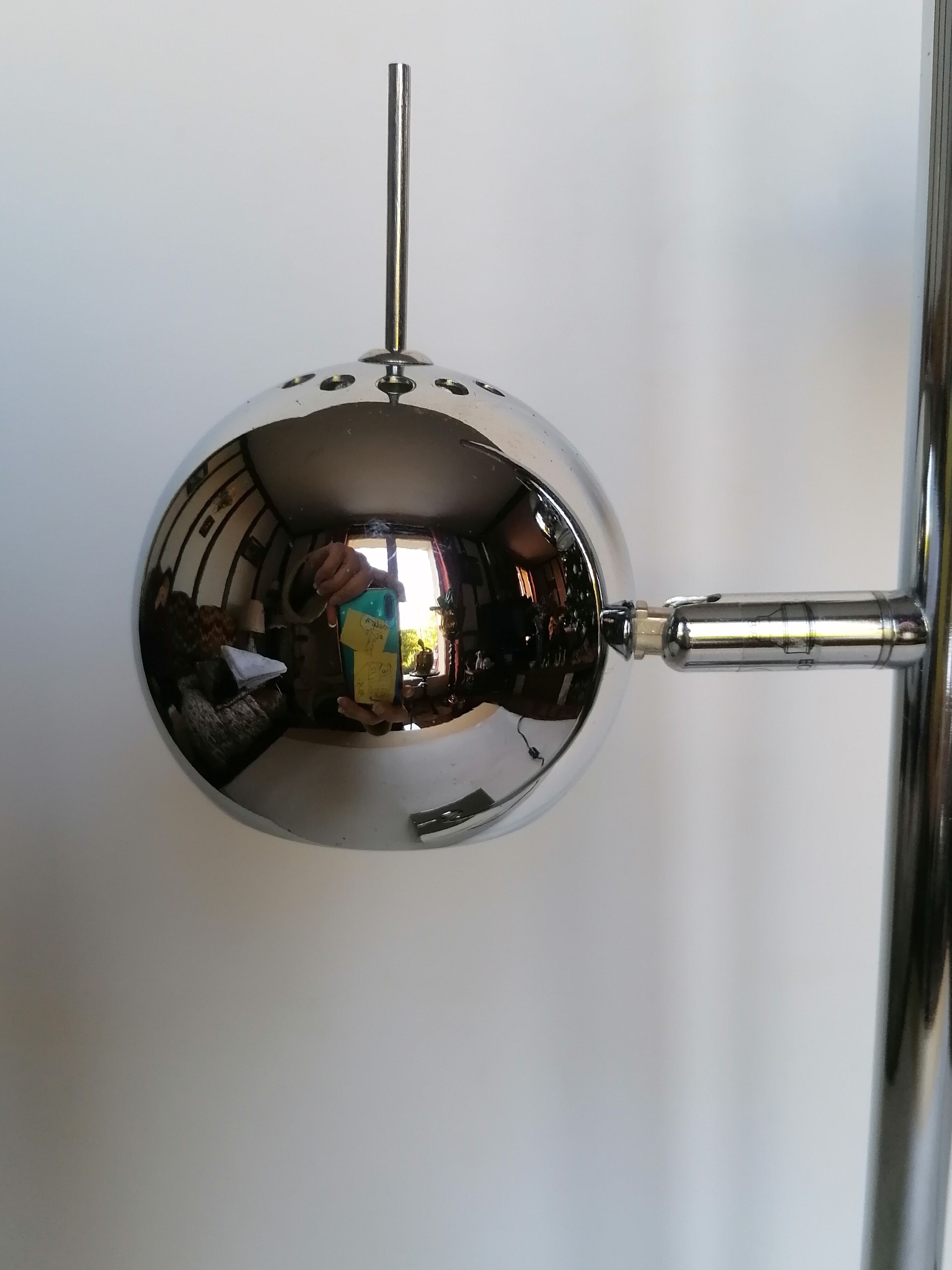 Eyeball lamp chrome seylumiere model Hary