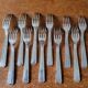 11 Fourchettes en Métal Argenté Orfèvre DAM  20.5 cm