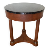 Empire mahogany and marble pedestal table