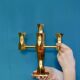 Five-Arm Brass Candelabrum by Lars Åkesson for Vallonmässing, Sweden