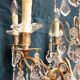 Chandelier, silver bronze, Louis XV style crystal.