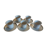 Gold pattern porcelain coffee cups