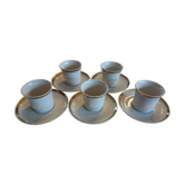Gold pattern porcelain coffee cups