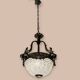 Bronze Crystal Beaded Light Pendant 1940’s