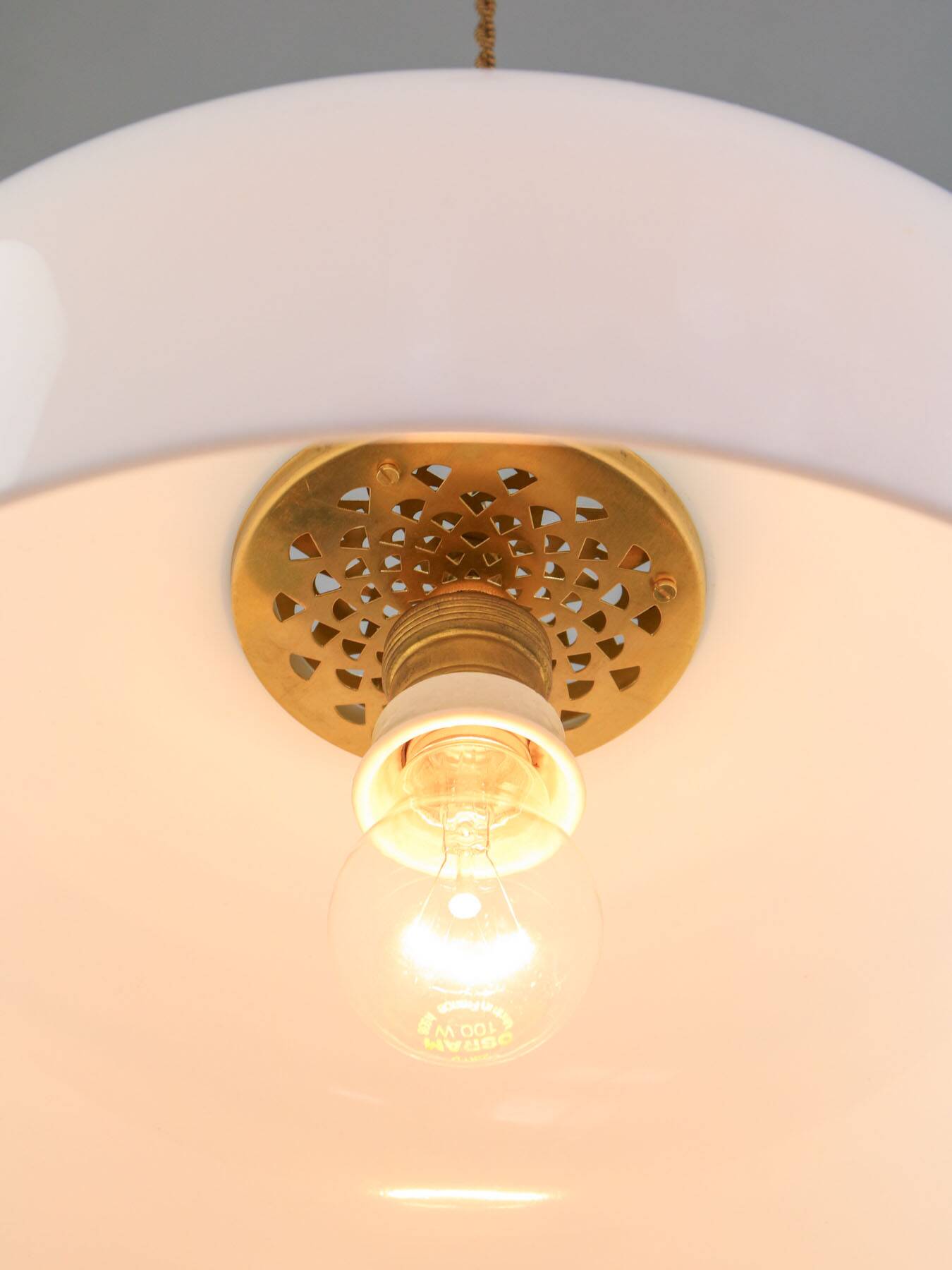 Medusa Pendant by Luigi Massoni for Guzzini in Brass and Plexiglass, 1970s