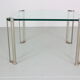 Peter Ghyczy for Ghyzcy Square Glass Coffee Table, 1970's Hollywood Regency