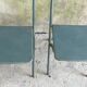 Pair of folding metal chairs, military or industrial, mid-20th century.