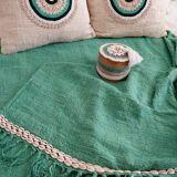 Housse de coussin Aussa avec deco en coquillages