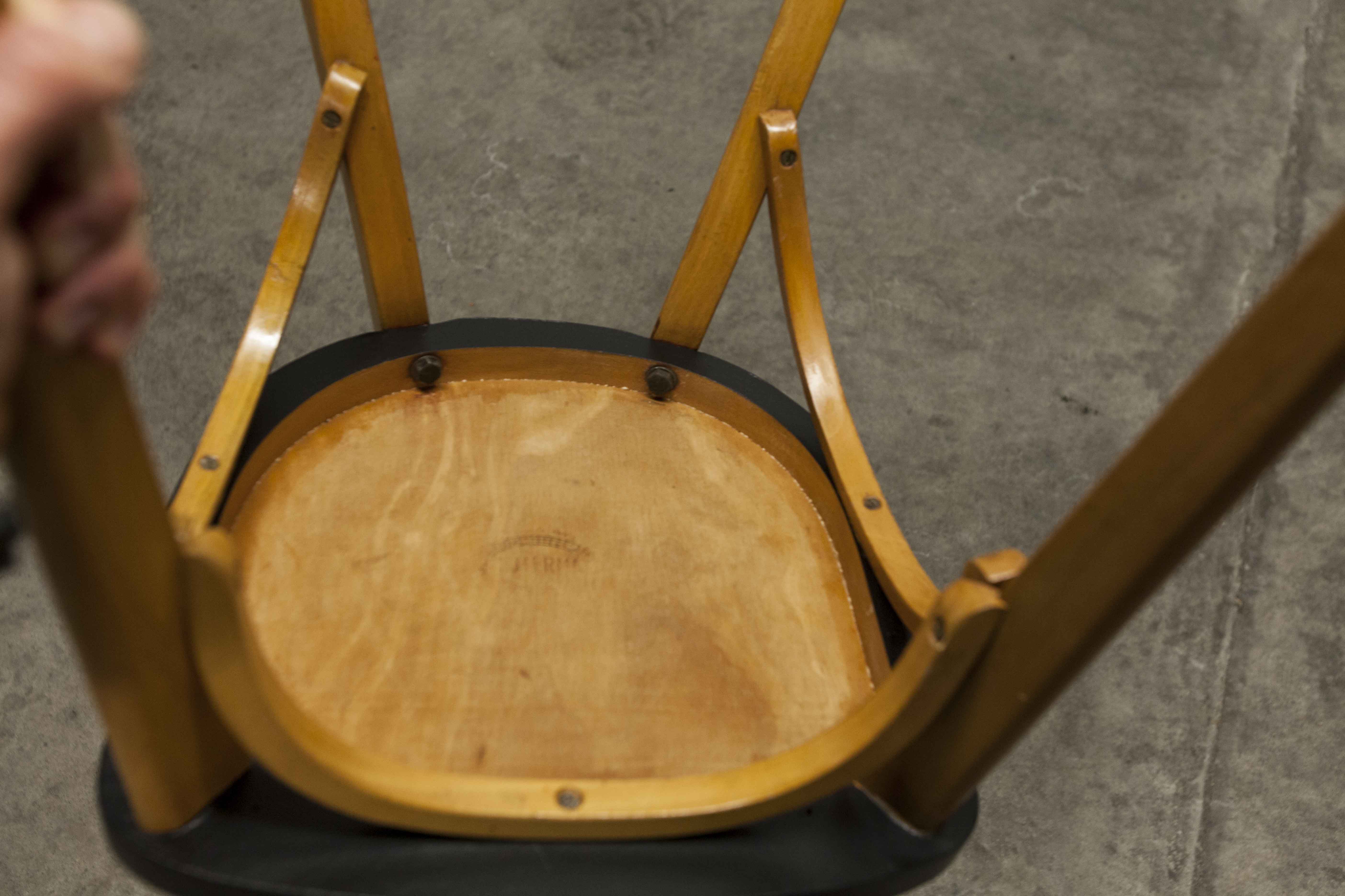 Set of 6 restored Luterma "banana" chairs