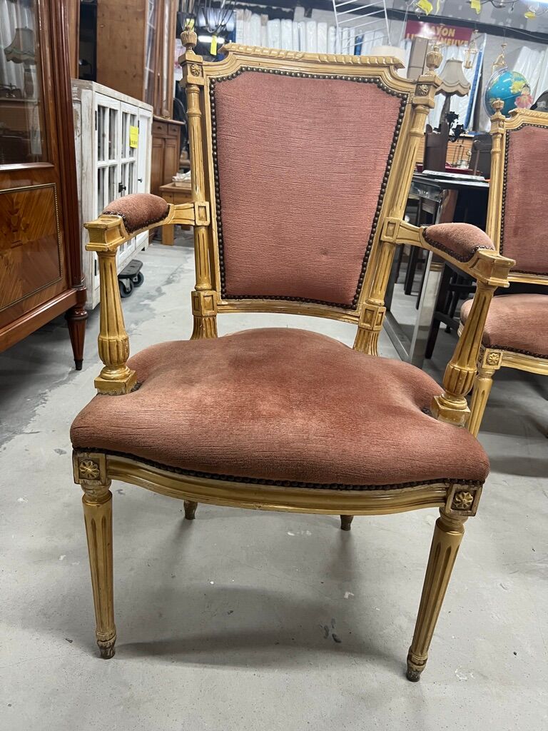 Set of 2 armchairs & 4 velvet chairs