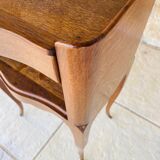 Pair of Louis XV style bedside tables in oak