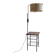Vintage modernist reading floor lamp with table Poland 1960
