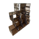Set of 12 smoked plexi lockers and chrome insert by Michel DUMAS, 1970s