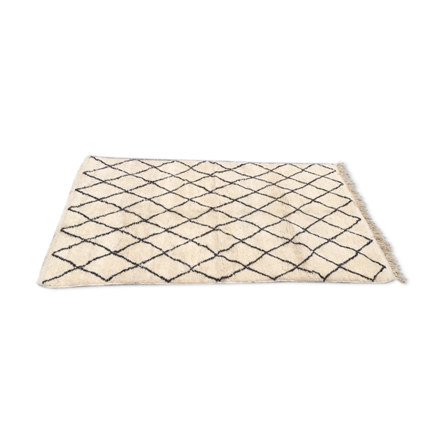 Beni ouarain rug black rhombuses 240x150cm