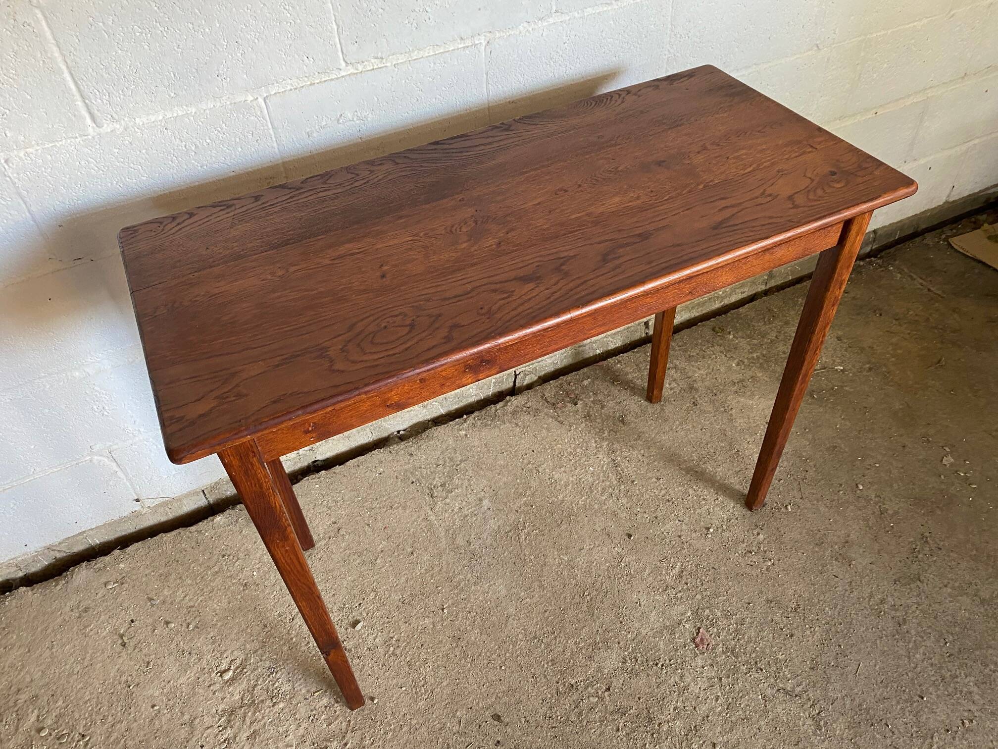 Console table in solid oak 1980