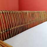 Mid-Century Rattan and Bamboo Canapé, Italy, 1960s