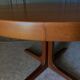 Table Baumann scandinave ronde 1970 rallonges a systeme 4 à 8 personnes