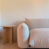 bedside table side table travertine marble end table