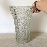 Vintage glass vase h 37 cm
