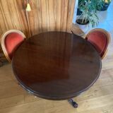 Table guéridon Napoleon III en acajou époque XIXe