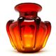 Vase moderne du milieu du siècle, en verre, conçu par J. Słuczan-Orkusz, Pologne, années 1970.