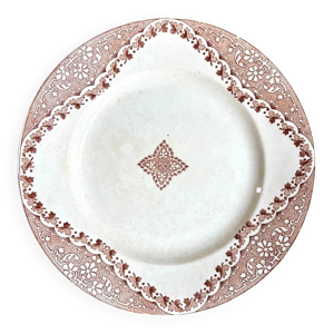 Plat rond Longwy en terre - service