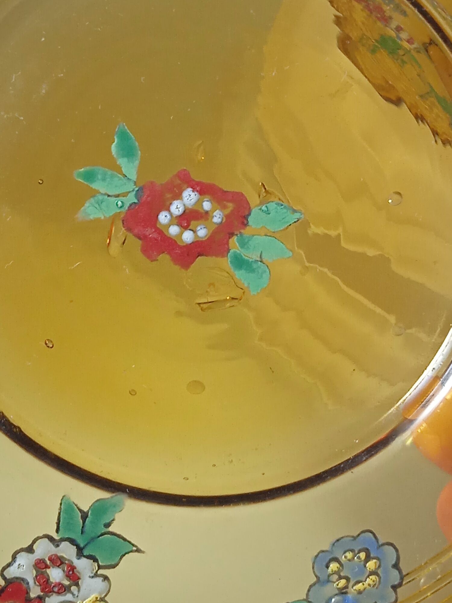 Set of 5 plates in blown glass Gordiola Mallorca