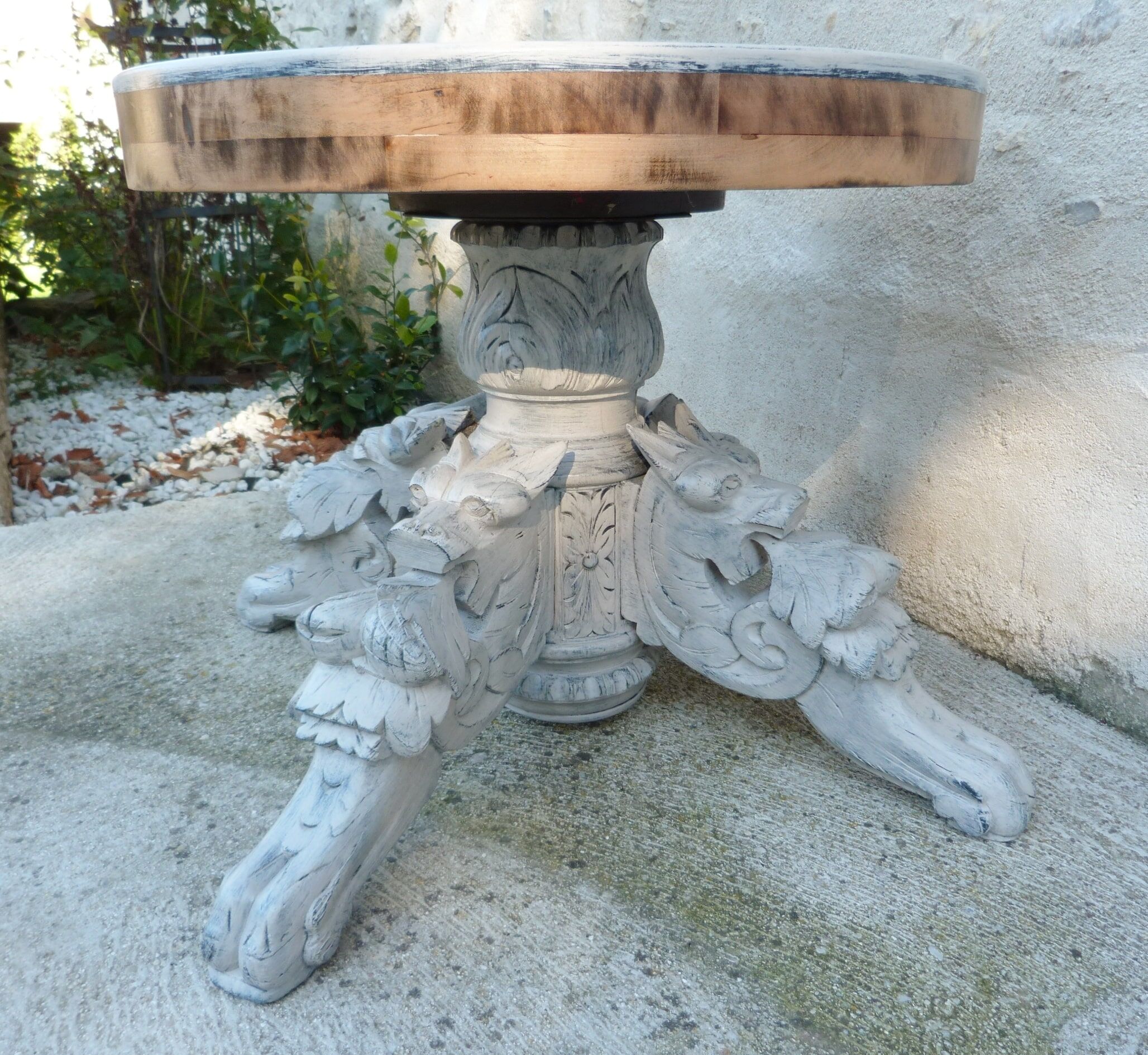 Patinated coffee table