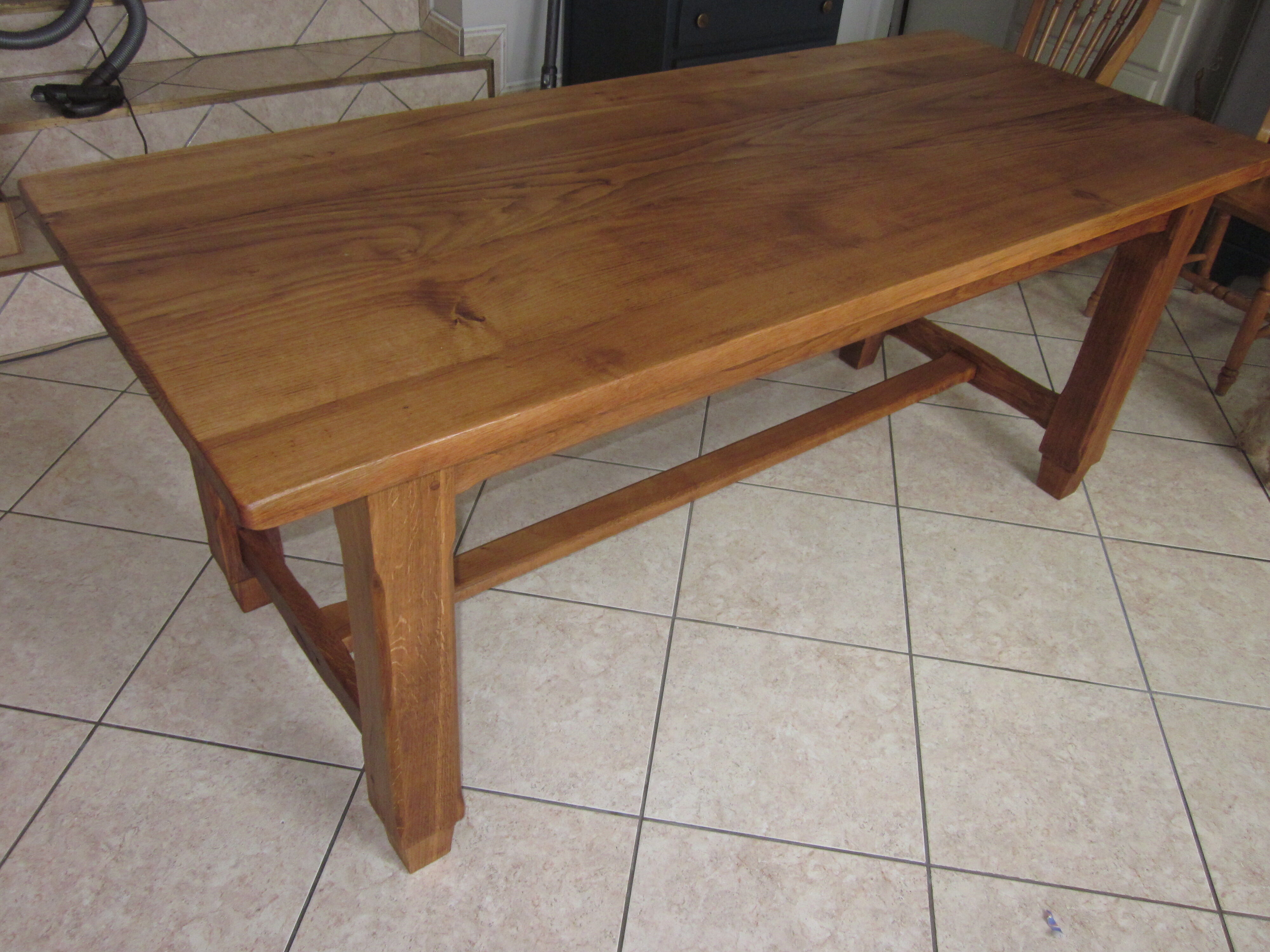 Farmhouse table in solid oak