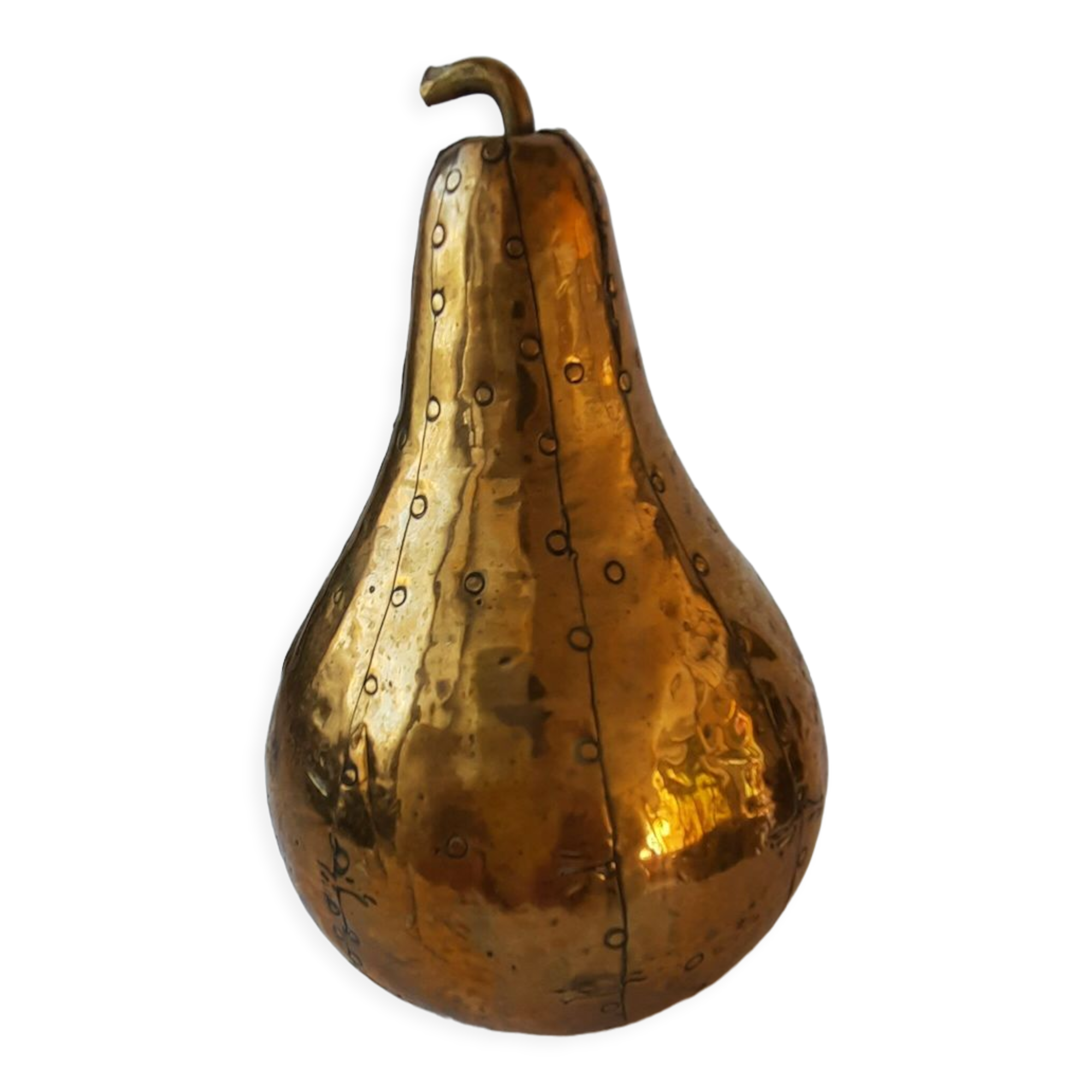Decorative brass pear