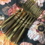 Golden vintage forks