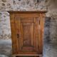 French antique oak wardrobe with one door, 18th century.