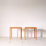 Pair of oak side tables