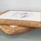 Pair of vintage botanical trivets in ceramic and cork – Yes