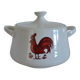 Earthenware soup tureen with rooster design