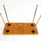 Beautiful Mid Century Modern brass side table with mosaic surface by Münche