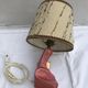 Former art deco ceramics rose lamp - golden - vintage beige daydal